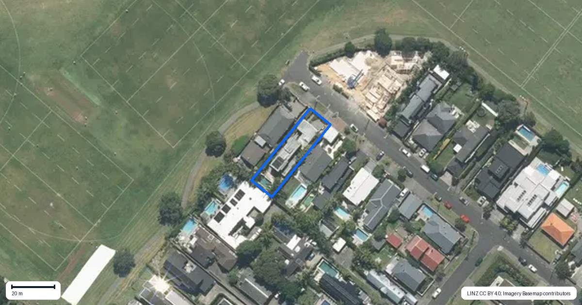 Property context map for 34 Regina Street, Westmere, Auckland