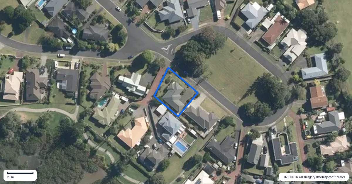 Property context map for 40 Settlers Grove, Orewa
