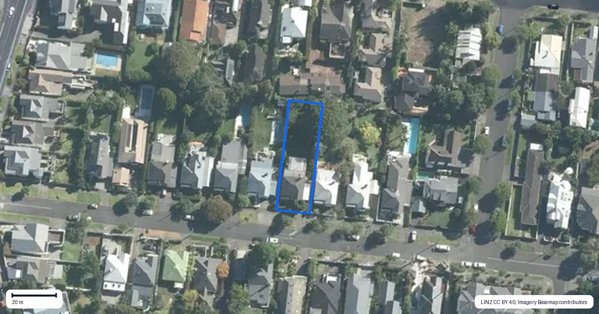 Property context map for 14 Ara Street, Remuera, Auckland
