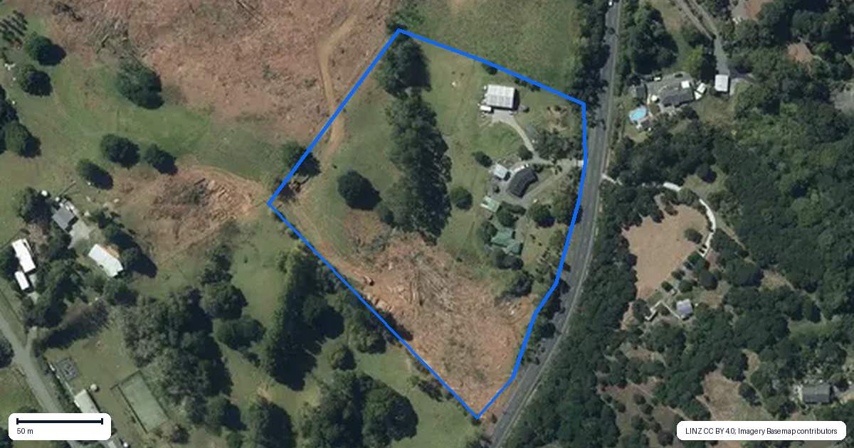 Property context map for 336 Muriwai Road, Waimauku