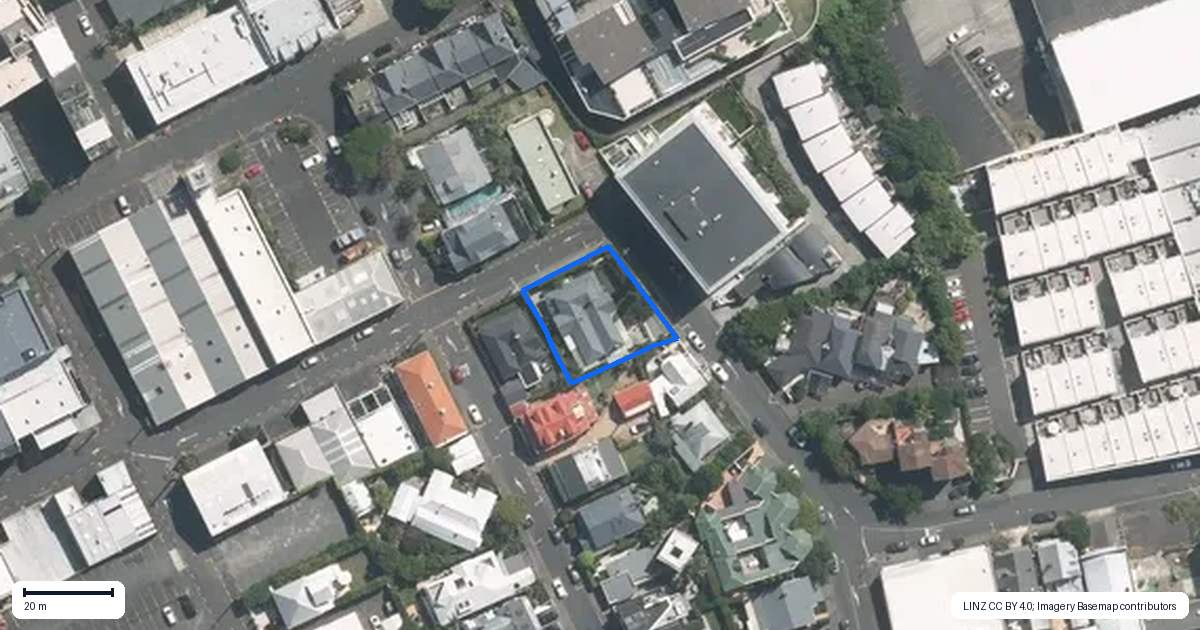 Property context map for 25 Earle Street, Parnell, Auckland