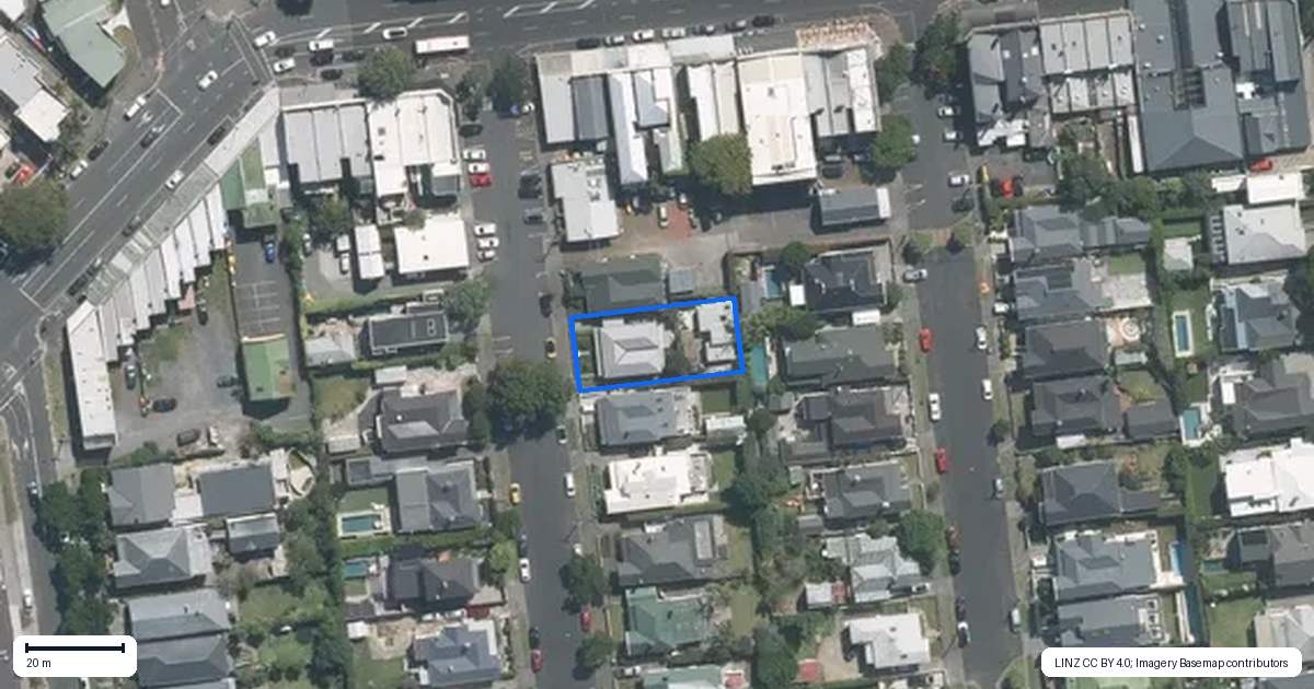 Property context map for 4A Albany Road, Ponsonby, Auckland
