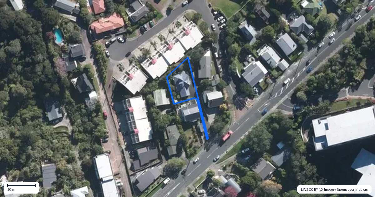 Property context map for 19A Rangatira Road, Birkdale, Auckland