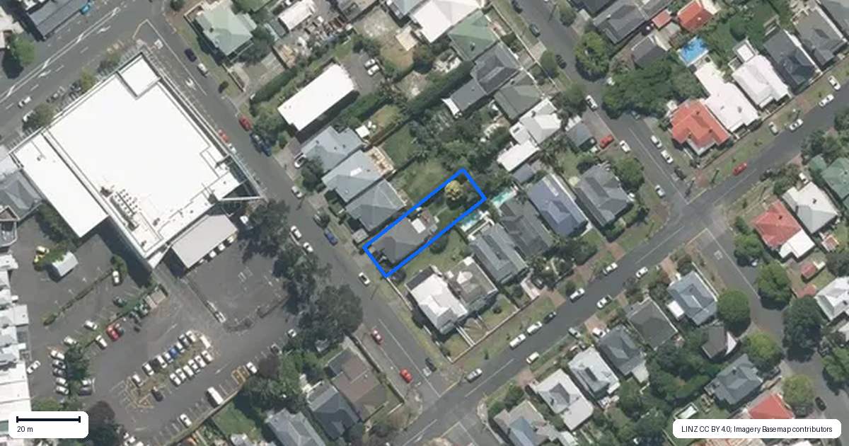Property context map for 9 Coleridge Street, Grey Lynn, Auckland