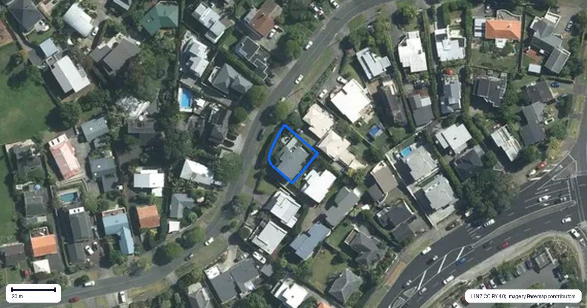Property context map for 21A Godden Crescent, Mission Bay, Auckland