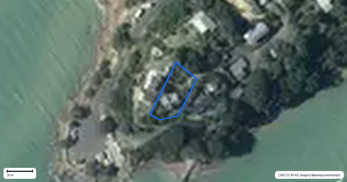 Property context map for 138 Wharf Road, Ostend, Waiheke Island