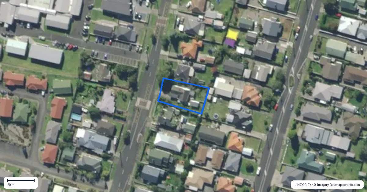 Property context map for 20 Keyte Street, Kensington, Whangarei