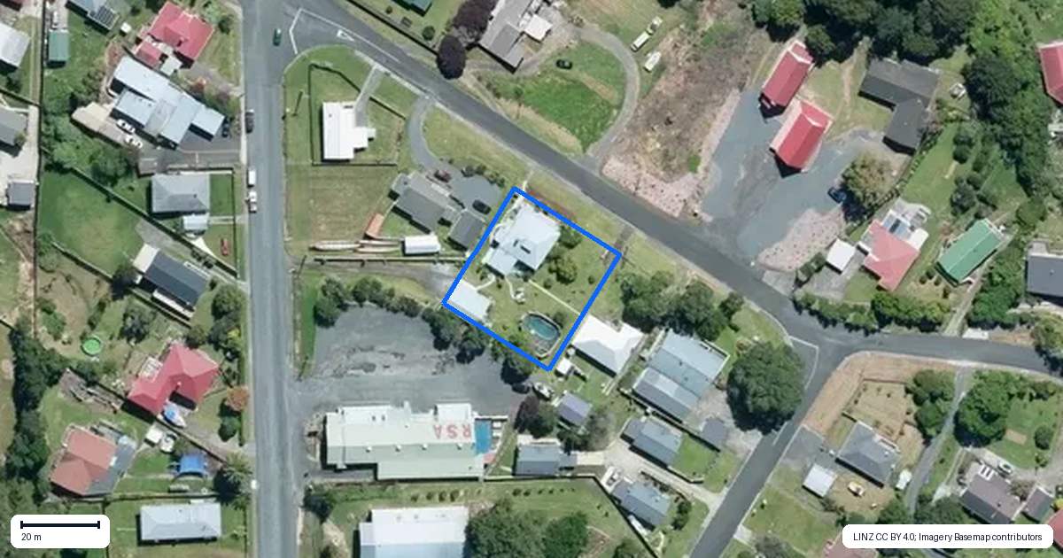 Property context map for 24 Church Street, Kawakawa