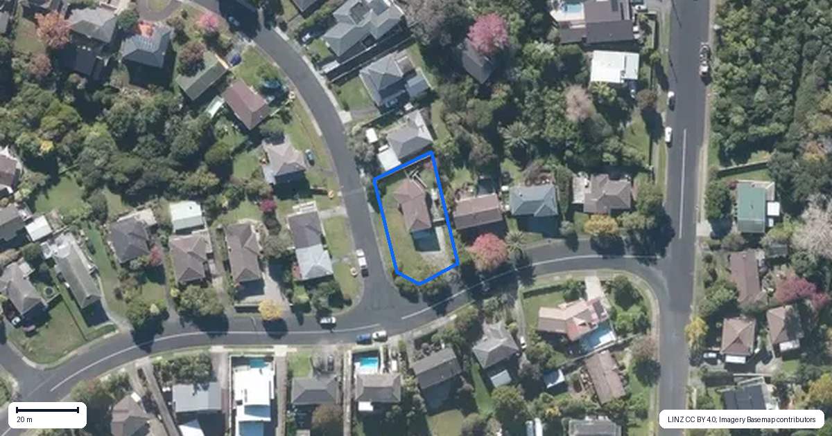 Property context map for 58 Judkins Crescent, Cockle Bay, Auckland