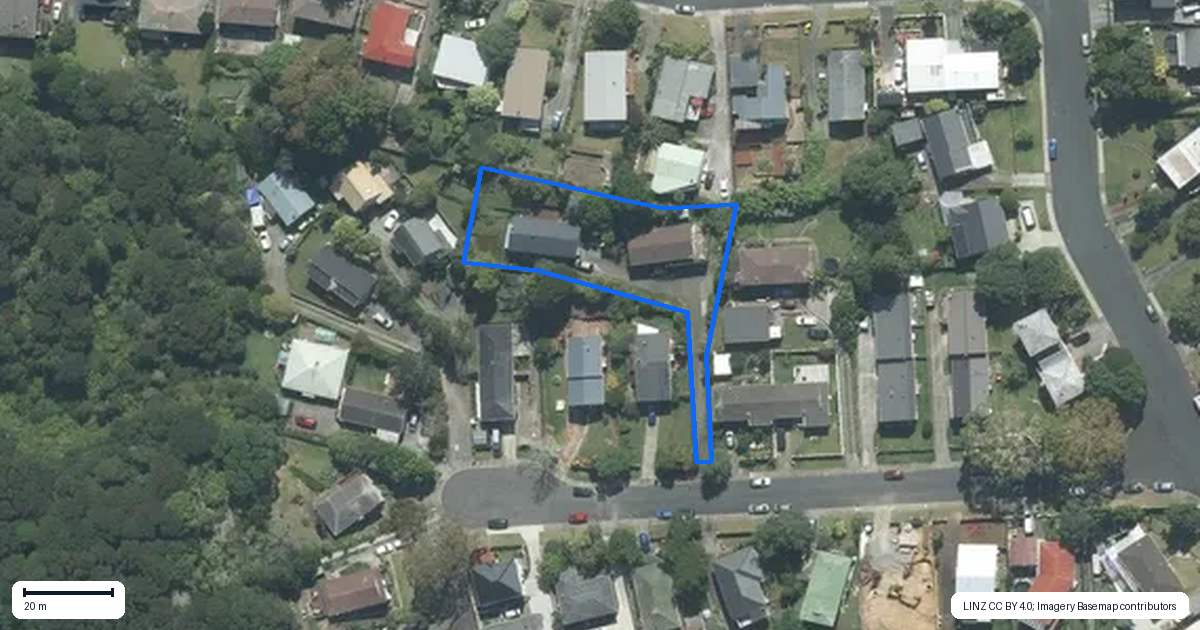 Property context map for 1/11 Jenanne Place, Totara Vale, Auckland