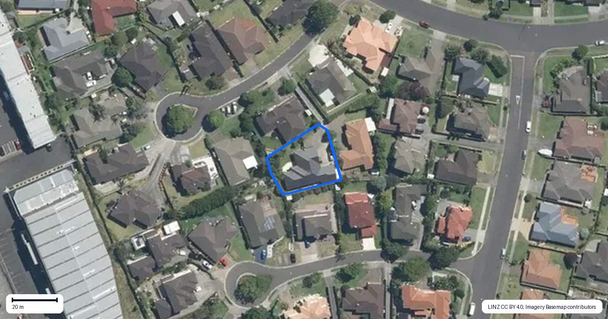 Property context map for 8 Gortin Close, East Tamaki, Auckland