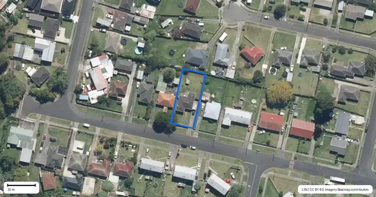 Property context map for 35 Johnstones Road, Otara, Auckland