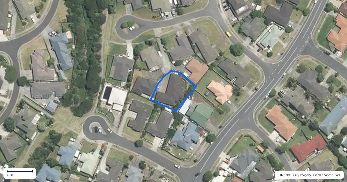 Property context map for 8 Bokeen Lane, Flat Bush, Auckland