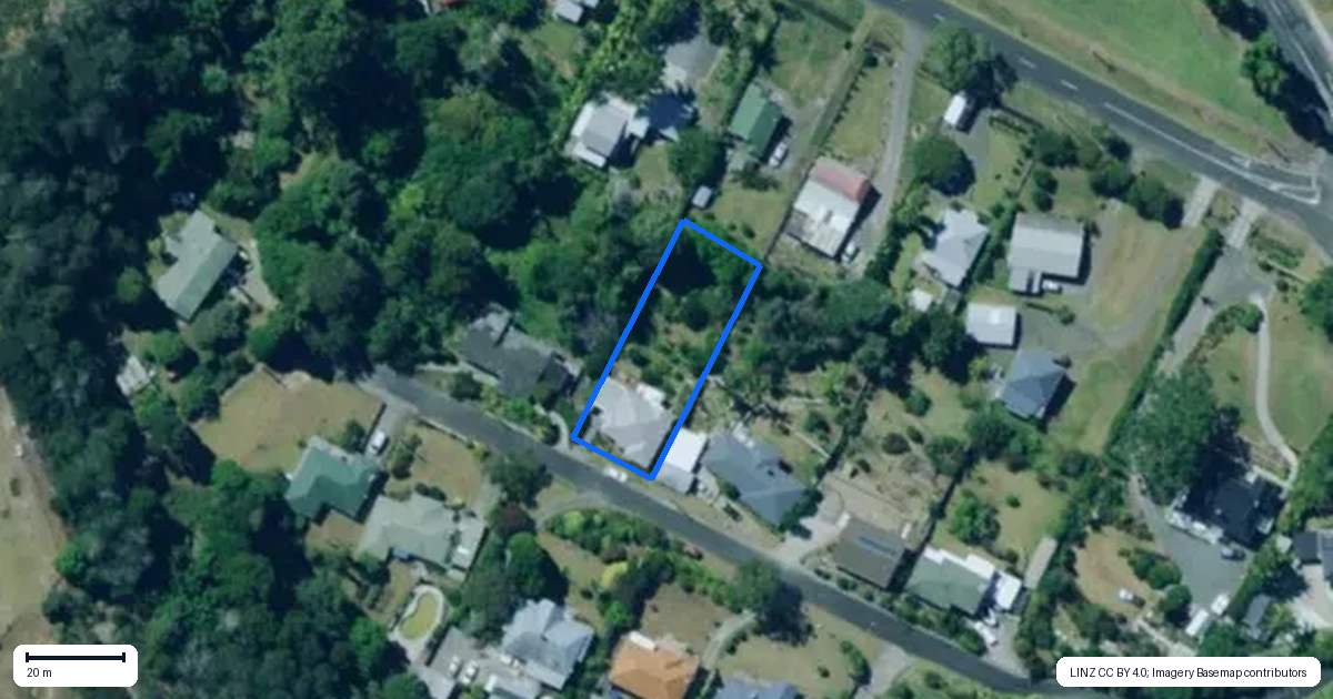 Property context map for 21 Park Road, Dargaville