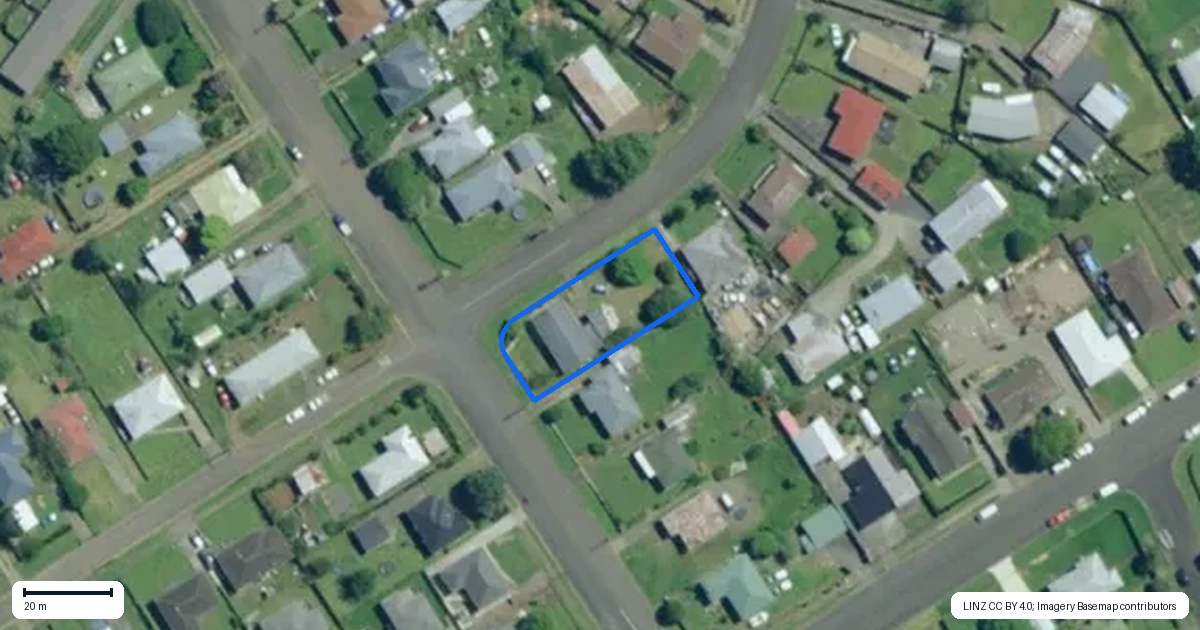Property context map for 44 Wihongi Street, Kaikohe