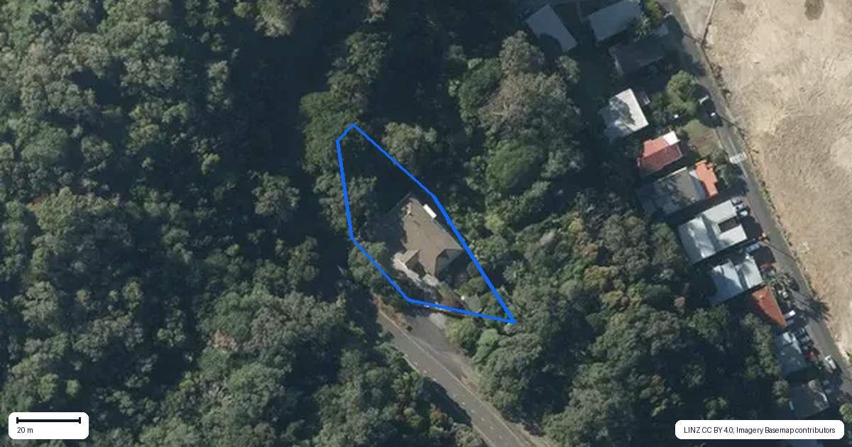 Property context map for 1050 Hibiscus Coast Highway, Waiwera, Orewa