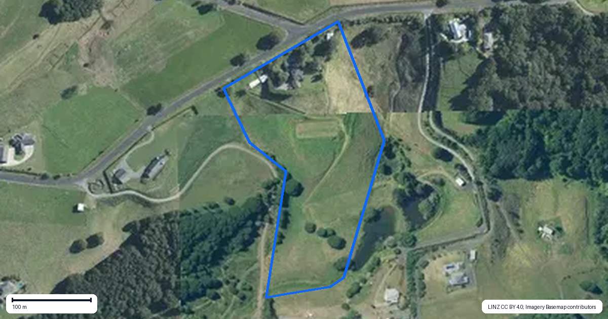 Property context map for 355 Bald Hill Road, Waiuku