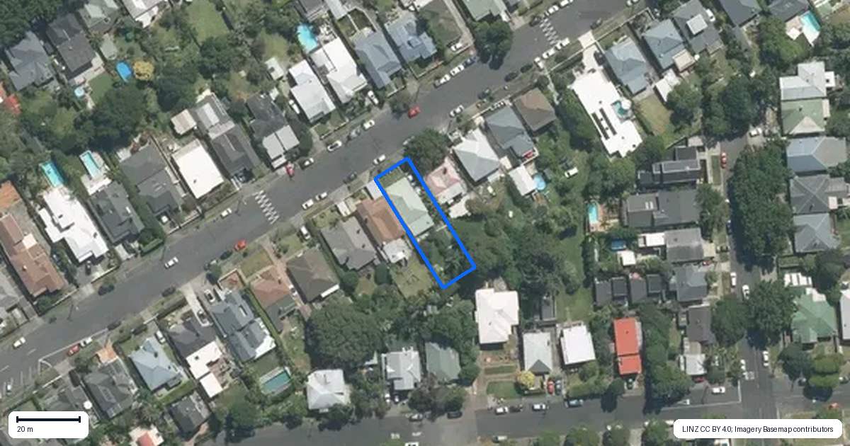 Property context map for 21 Tutanekai Street, Grey Lynn, Auckland