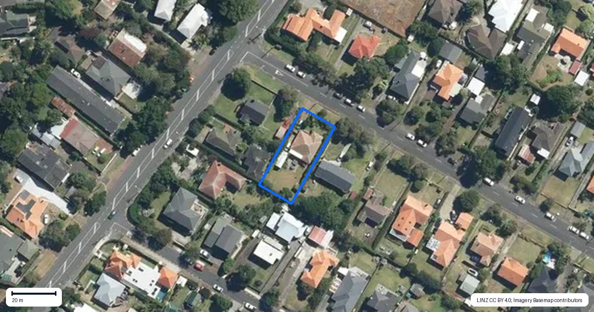 Property context map for 1 Massey Avenue, Greenlane, Auckland