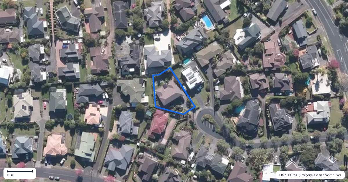 Property context map for 16 Javelin Place, West Harbour, Auckland