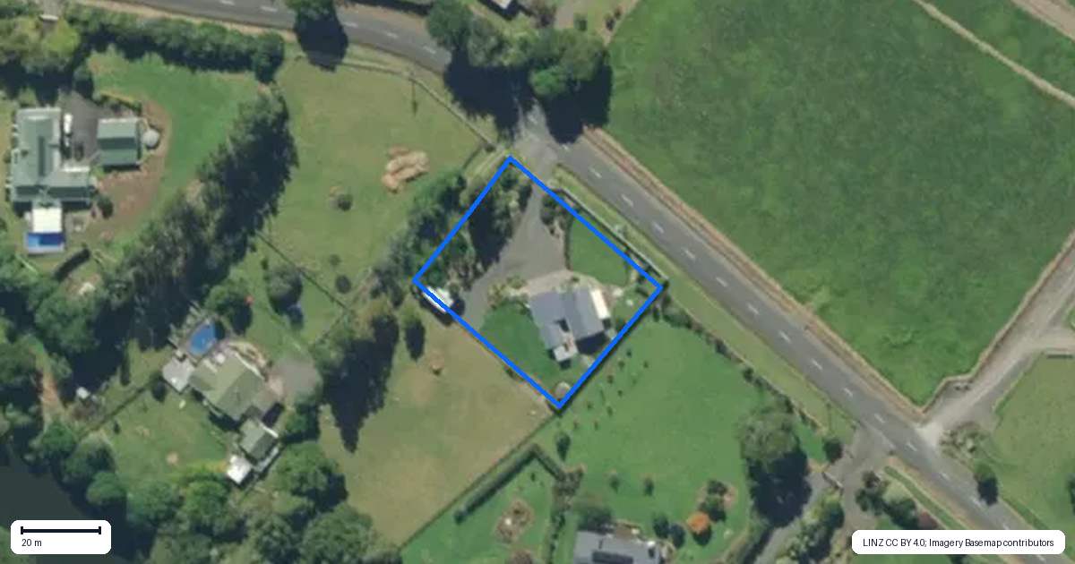 Property context map for 466 Crane Road, Kauri