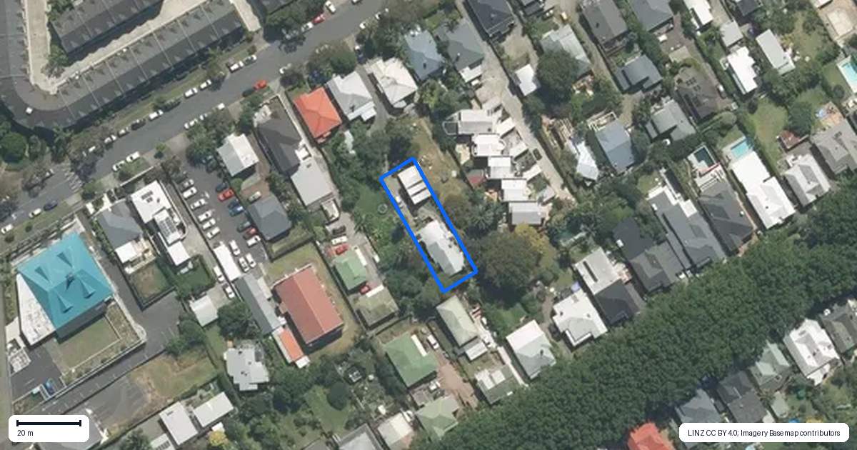 Property context map for 76A Sackville Street, Grey Lynn, Auckland