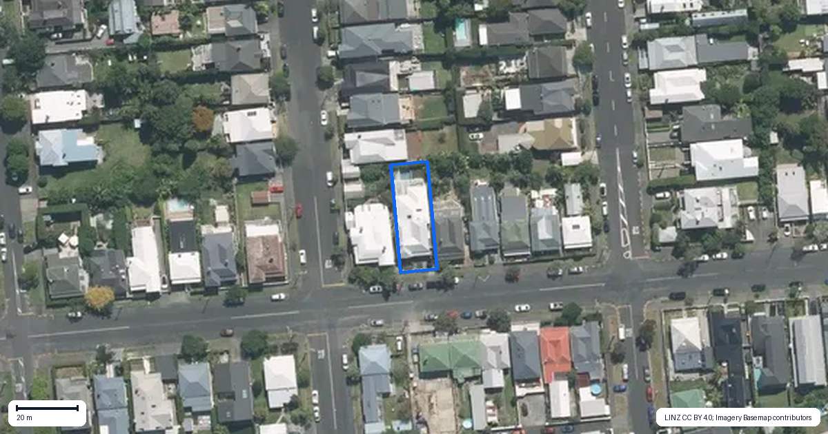 Property context map for 53 Rose Road, Grey Lynn, Auckland
