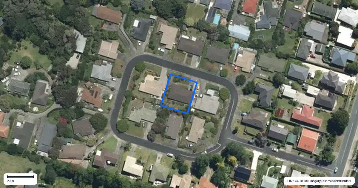 Property context map for 9 Meynell Court, Glen Eden, Auckland