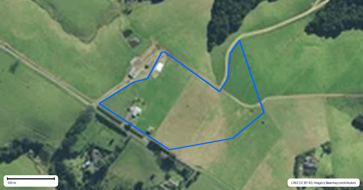 Property context map for 75 Hauriri Road, Kaeo