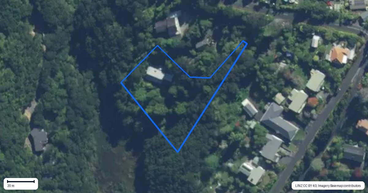 Property context map for 23 Scoresby Street, Opua