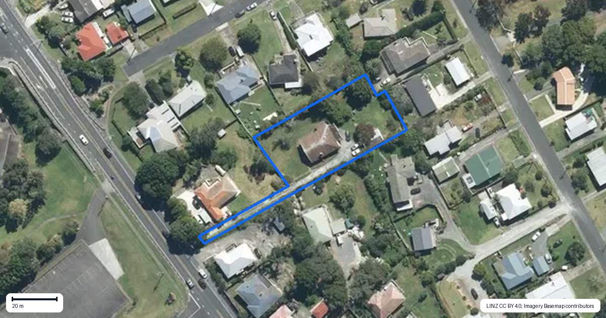 Property context map for 274 Rodney Street, Wellsford