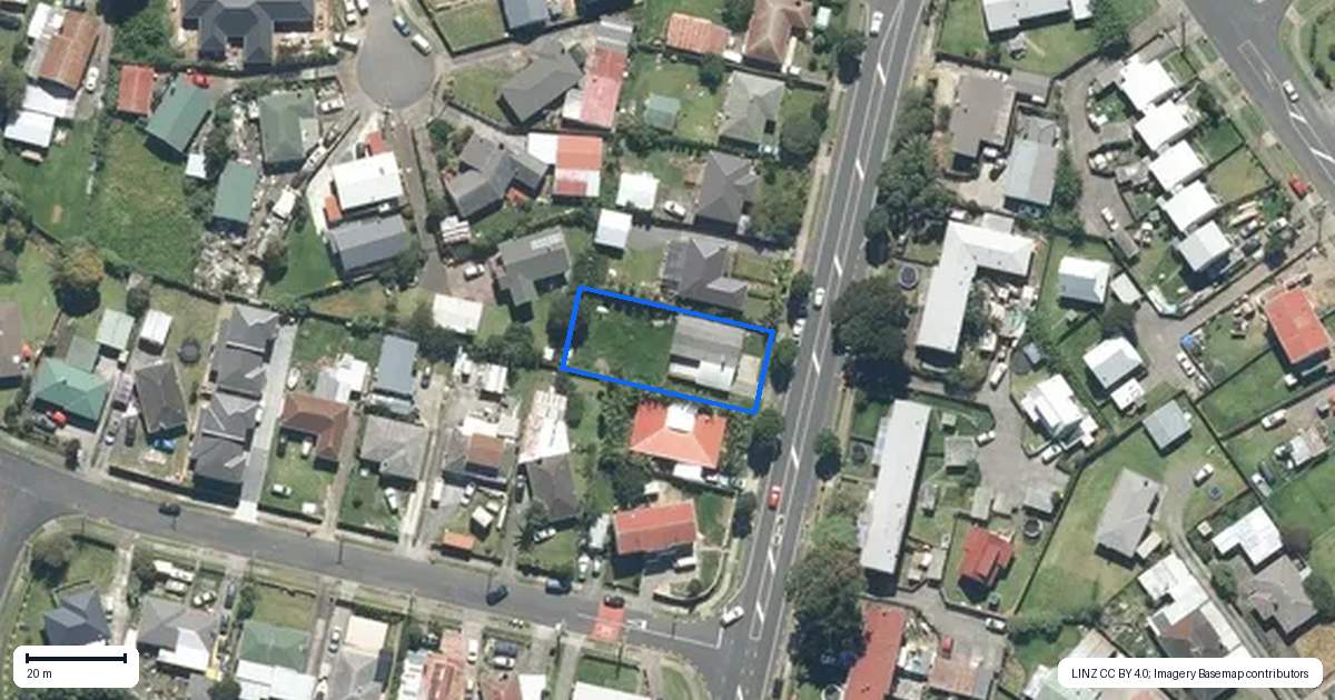 Property context map for 130 Preston Road, Otara, Auckland