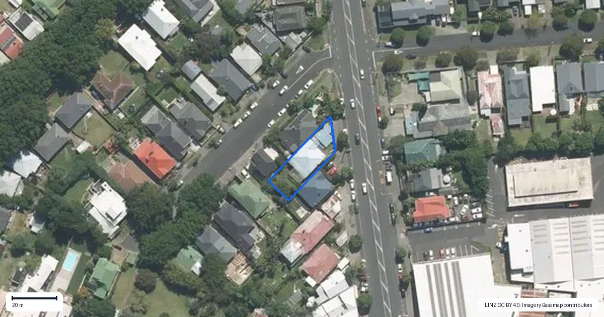 Property context map for 523 Richmond Road, Grey Lynn, Auckland