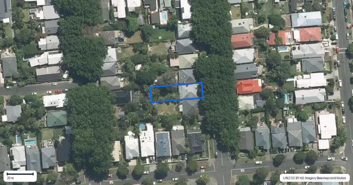 Property context map for 50 Selbourne Street, Grey Lynn, Auckland
