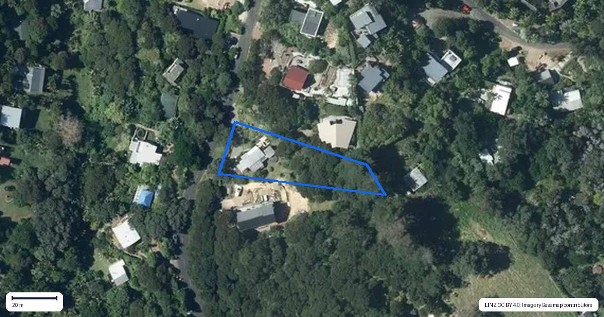 Property context map for 56 Hill Road, Palm Beach, Waiheke Island