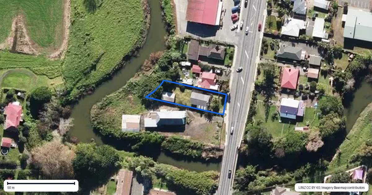 Property context map for 71 North Road, Kaitaia