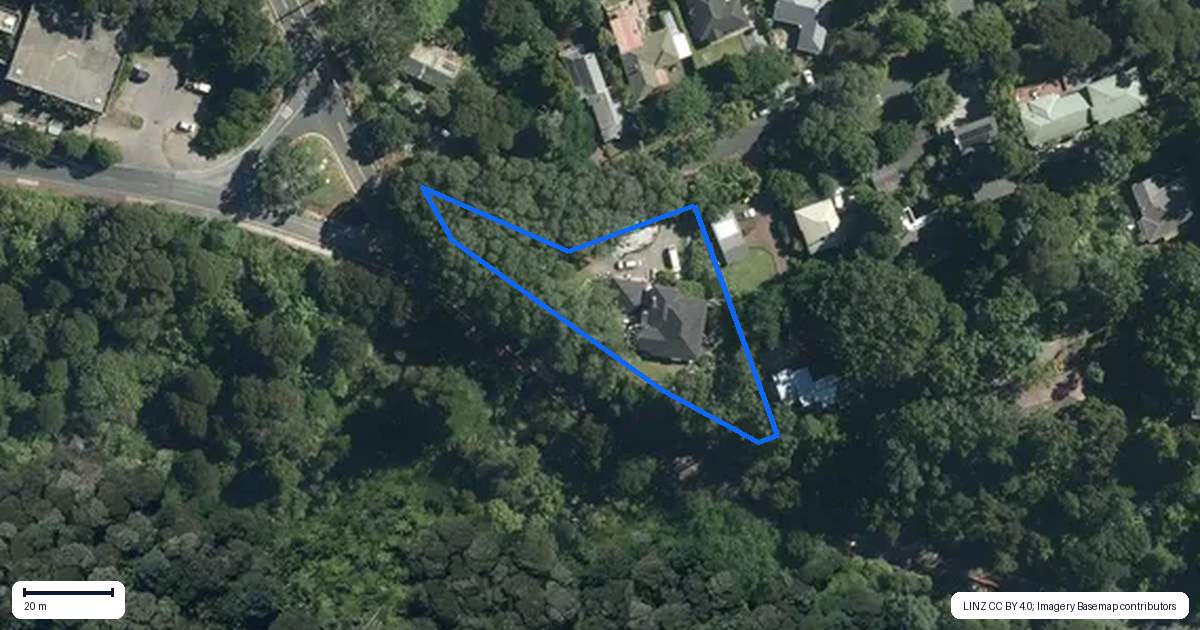 Property context map for 78 Kohu Road, Titirangi, Auckland