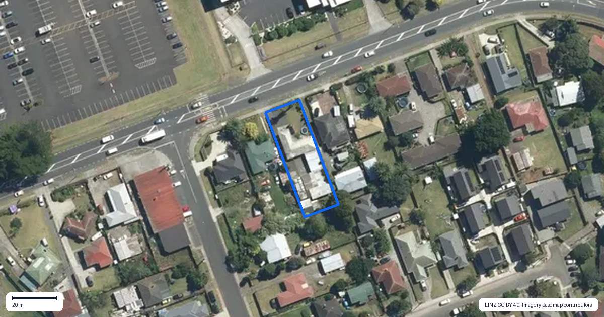 Property context map for 119 Favona Road, Favona, Auckland