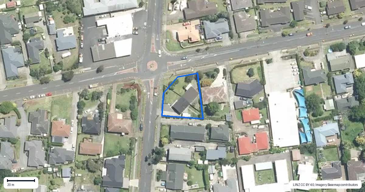 Property context map for 154 Kitchener Road, Pukekohe