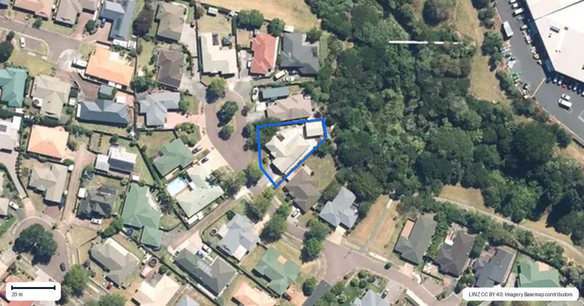 Property context map for 36 Cottesmore Place, Huntington Park, Auckland