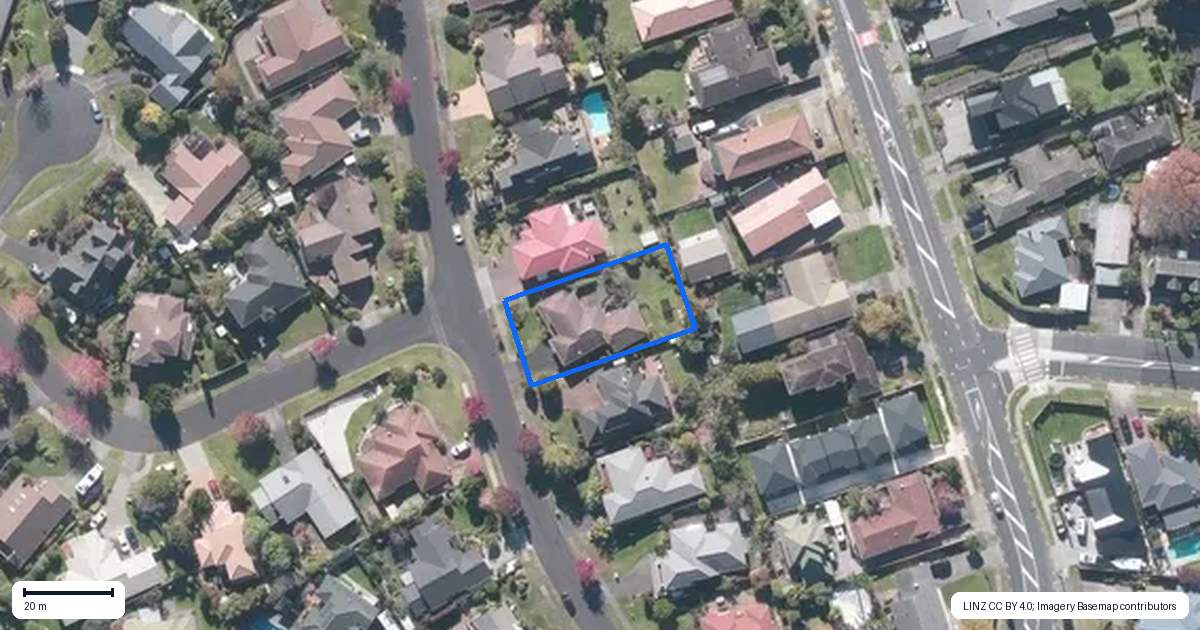 Property context map for 20 Currell Way, Somerville, Auckland