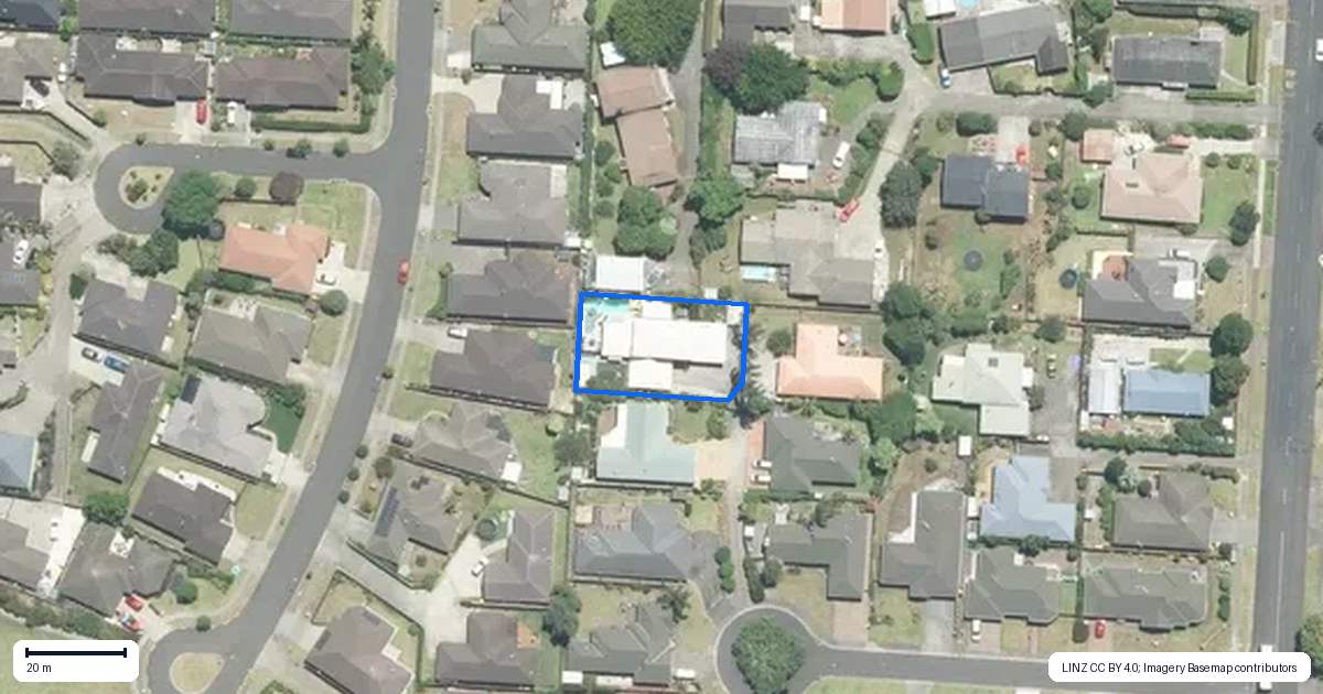 Property context map for 13 Jacaranda Court, Pukekohe