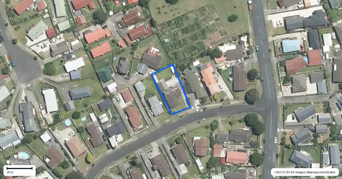 Property context map for 7 Greenstone Place, Clover Park, Auckland