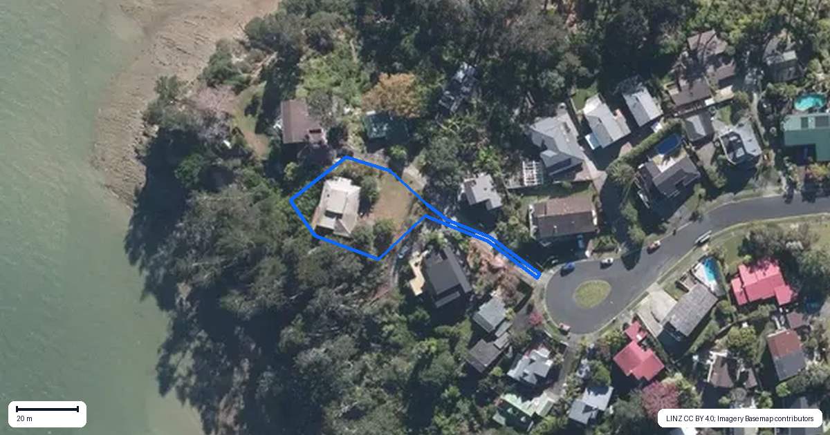 Property context map for 53 Jacaranda Avenue, Beach Haven, Auckland