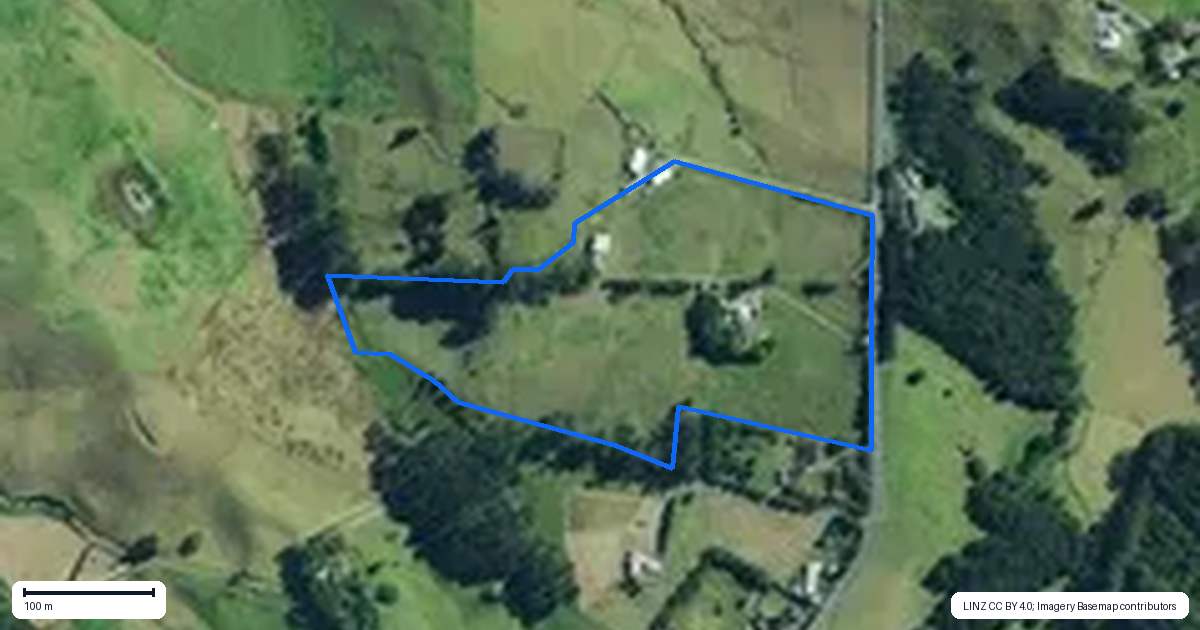 Property context map for 262 Larmer Road, Kaitaia
