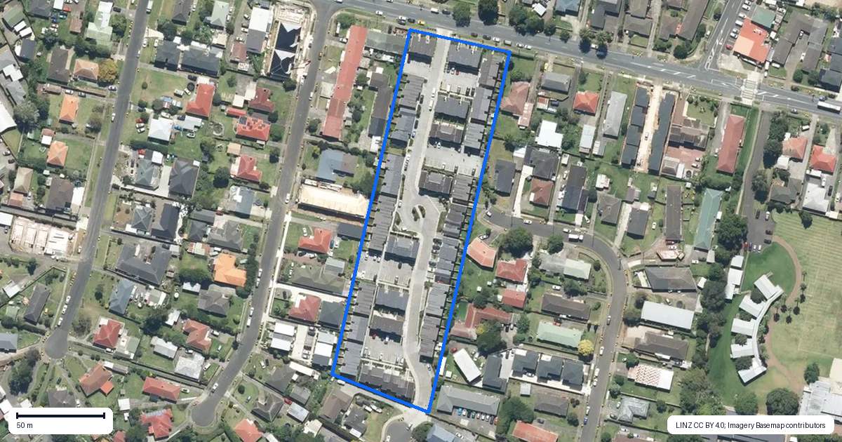 Property context map for 3/23 Parson Lane, Papatoetoe, Auckland