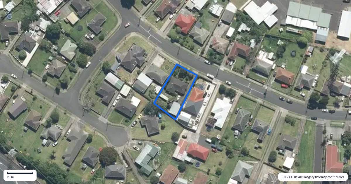 Property context map for 20 Ashton Avenue, Otara, Auckland