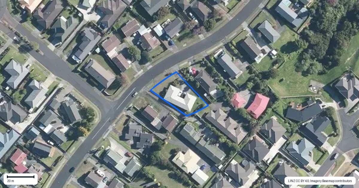 Property context map for 41 Edgewater Parade, Waiuku