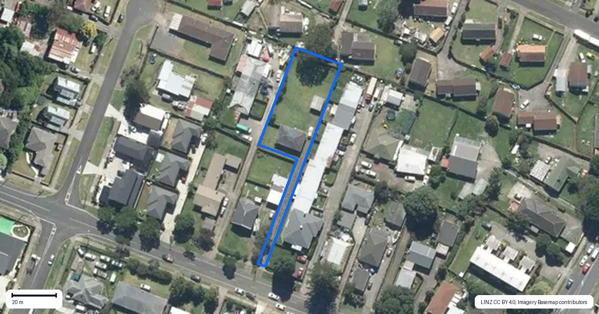 Property context map for 9A Vine Street, Mangere East, Auckland