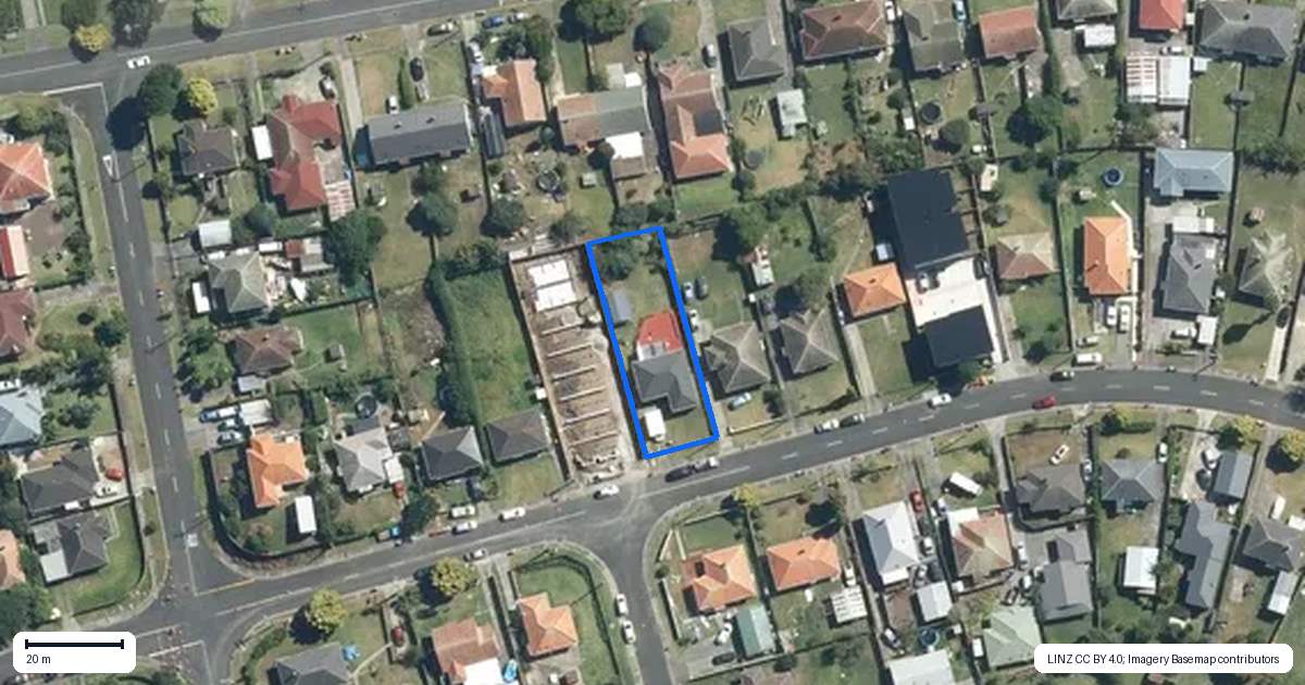 Property context map for 23 Parkinson Avenue, Wesley, Auckland